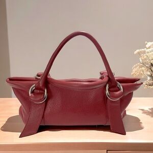 Vintage Y2K Express Red Leather Handbag Purse